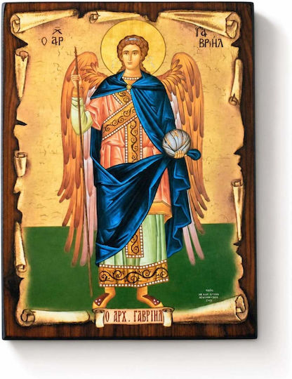 Handmade Saint Icon Archangels Michael Gabriel Papyrus 7x9cm
