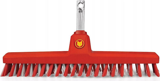Wolf Garten Plastic Broom Handle Cleaning Brush Red