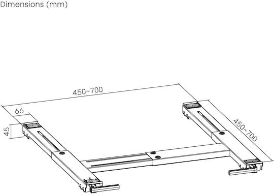 Maclean Energy MC-918 Adjustable Washing Machine Base