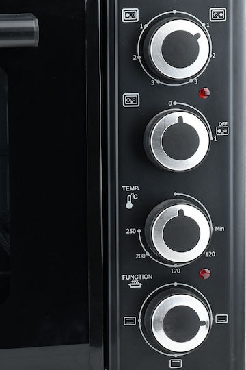 Estia Mastercook Compact Електрическо Кухненче 48lt с 3 Зони за Готвене и Въздух Черен