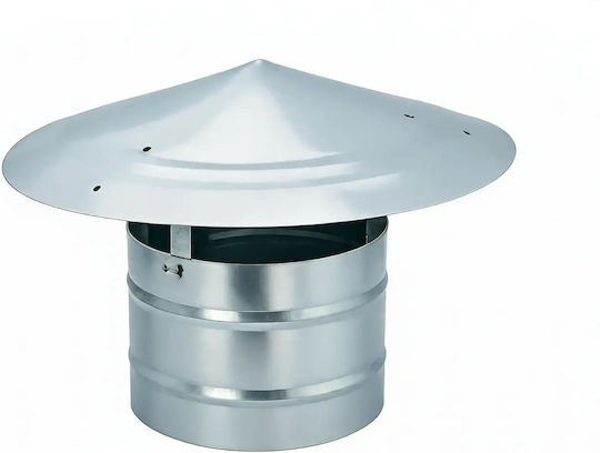 Biofan Pălărie de Coș de Fum Galvanizat 150mm Argintiu