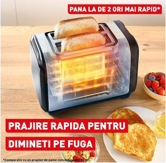 Tefal Subito Тостер Двуместен 1300W Сив