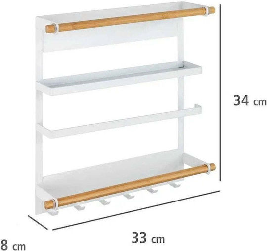 Wenko Държач За Хартиени Кърпички Металик Бял 33x6x8см