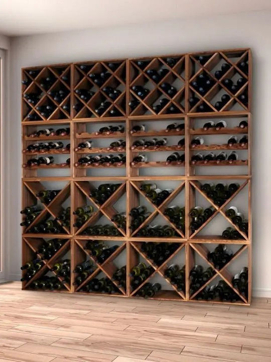 Kesper Cu picioare Suport pentru Sticle Lemn pentru 20 Sticle Maro 50x50x25εκ.