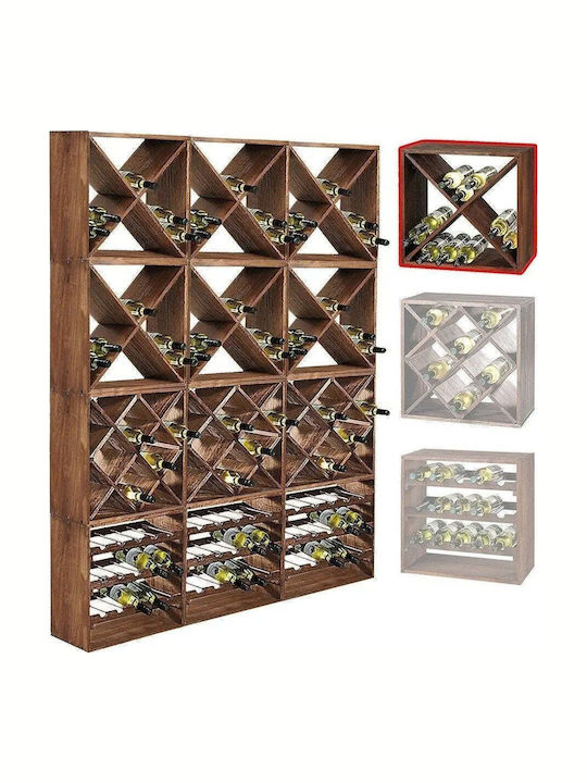 Kesper Cu picioare Suport pentru Sticle Lemn pentru 20 Sticle Maro 50x50x25εκ.