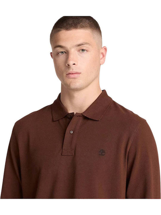 Millers River Polo Long Sleeve Brown