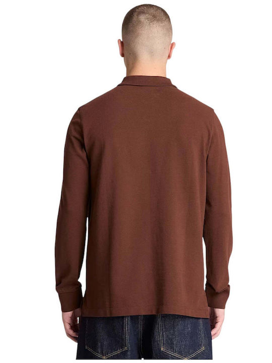 Millers River Polo Long Sleeve Brown