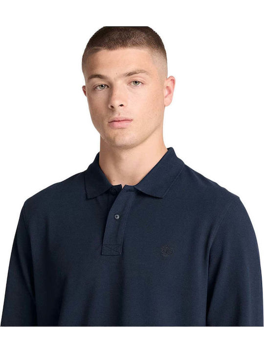 Millers River Polo Long Sleeve Blue