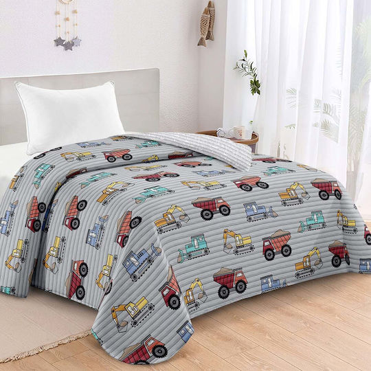 Adam Home Детско кувертюра Единично 310 Trucks 160x220см. Adam Home Детско кувертюра Единично 310 Trucks 160x220см.