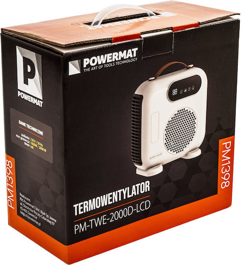Powermat Fan Heater Room Floor White 2000W