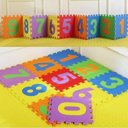 Zita Toys Puzzle de podea educativ pentru copii cu numere 10buc