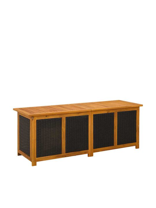 vidaXL Сандък за Съхранение За Външно Пространство Rattan 243 л Черен Д150xШ50xВ56 см vidaXL Сандък за Съхранение За Външно Пространство Rattan 243 л Черен Д150xШ50xВ56 см