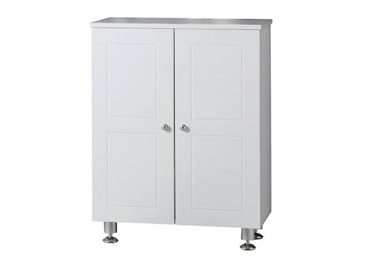 Drop Classic II Ντουλάπι Μπάνιου 61x32x83cm Γυαλιστερή Λάκα Λευκό