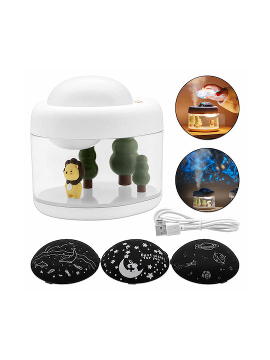 LED Устройство за ароматерапия с таймер Бял 500мл LLD-J221
