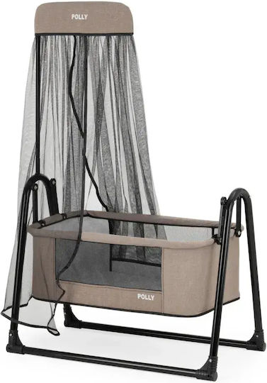 SteweHome Babywiege mit Matratze und Rädern Braun