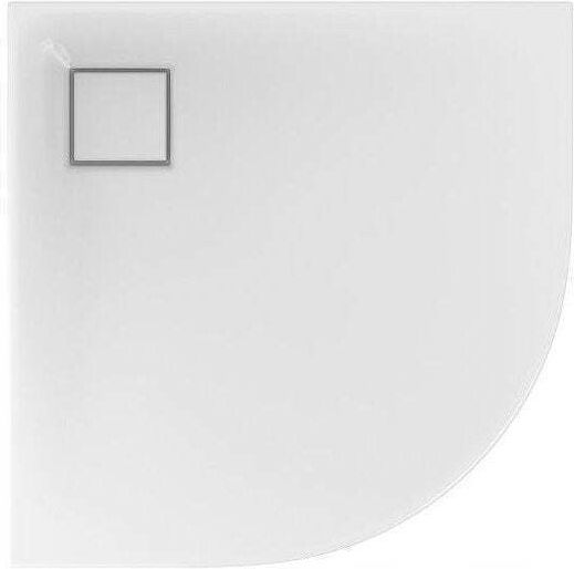 Slim Ημικυκλική Πορσελάνινη Ντουζιέρα 90x90cm Λευκή