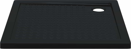 vidaXL Square Acrylic Shower Tray 90x90cm Black