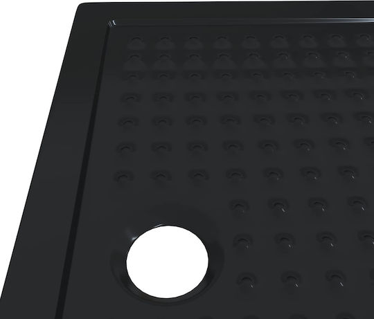 vidaXL Rectangular Acrylic Shower Tray 100x70cm Black