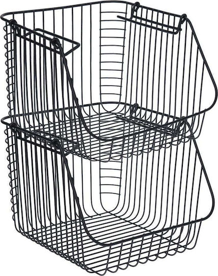 Excellent Houseware Плодова кошница Метал Черен 29x27x21бр