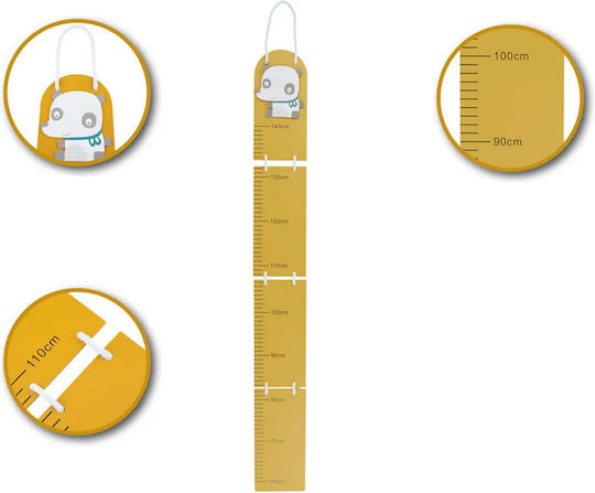 Bieco Wooden Growth Chart Yellow