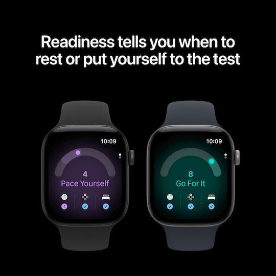 Apple Watch Series 12 Cellular Ceramic 43mm Waterproof with Heart Rate Monitor (Night Blue Ceramic with Navy Blue Sport Band - S/M)