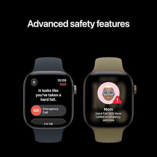 Apple Watch Series 12 Cellular Ceramic 43mm Waterproof with Heart Rate Monitor (Night Blue Ceramic with Navy Blue Sport Band - S/M)