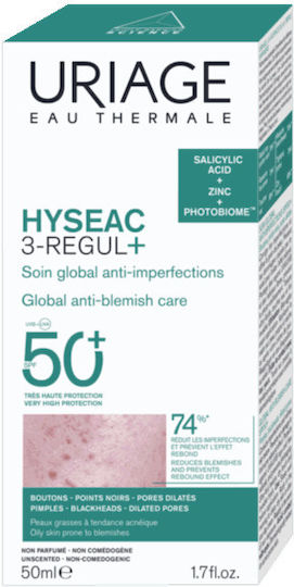Uriage Hyseac 3-regul+ Дневен Крем За Лице С SPF50 Против Несъвършенства 50ml