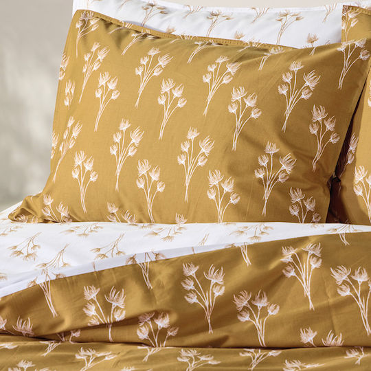 Kentia Подредба Чаршафи King Size 270x270см Жълт (4 Бройки)