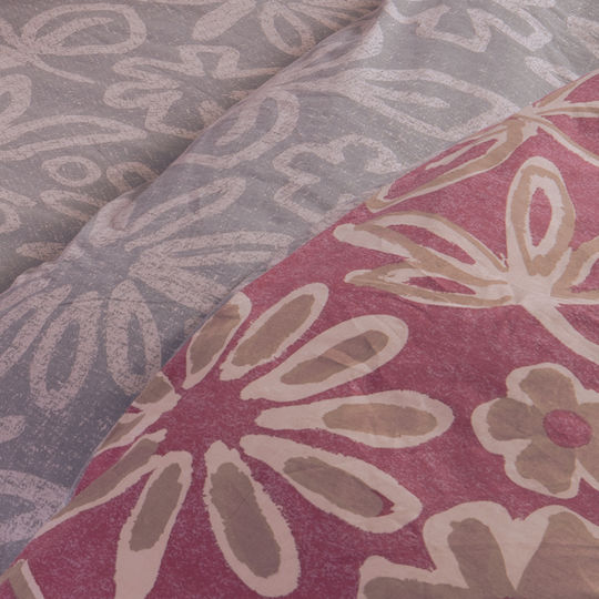 Nef-Nef Homeware Harmony Комплект Чаршафи Единични с Еластична лента 100x235см Червени 3бр