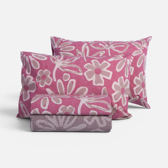 Nef-Nef Homeware Harmony Комплект Чаршафи Единични 170x270см. Червени (3бр)