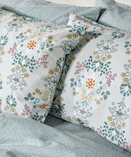 Kentia Marita Bed Sheet Set King Size 270x270cm Green-multi (4 Pieces)