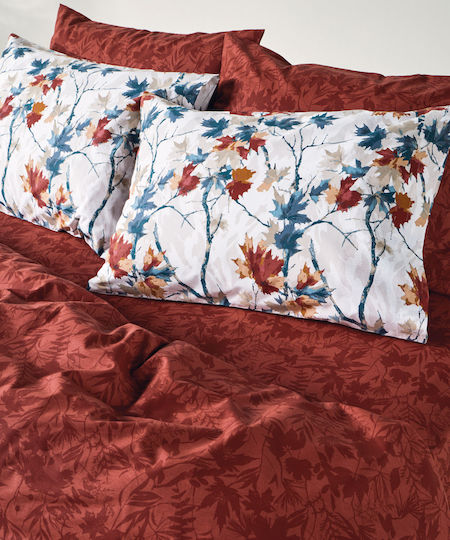 Kentia Sparrow Комплект Чаршафи Супердвойни 240x270см. White-terracotta (4 бр.)