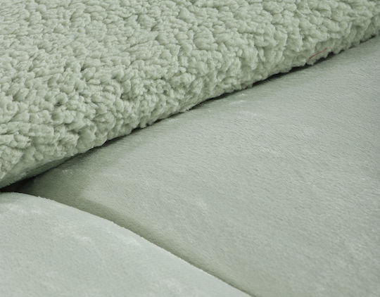Silk Fashion Κουβερτοπάπλωμα Μονό 160x220εκ. Solid Light Green 320 GSM