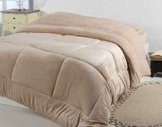 Silk Fashion Κουβερτοπάπλωμα Μονό 160x220εκ. Solid Light Brown 320 GSM