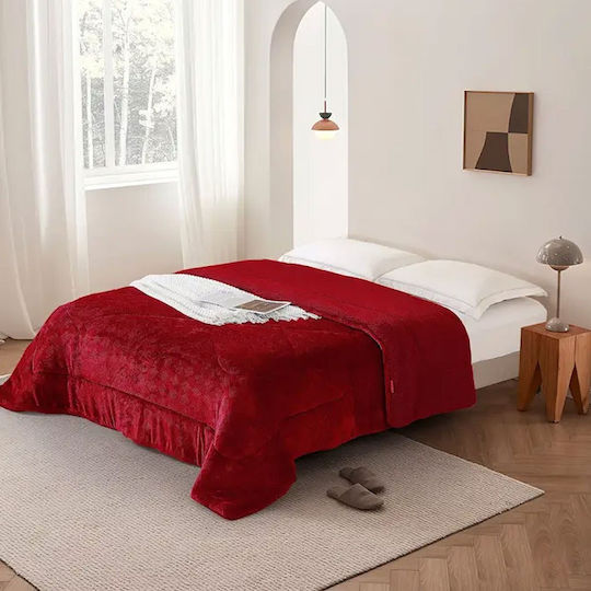 Viopros Duvet Cover Queen 220x240cm Montana Bordeaux 770 GSMGsm