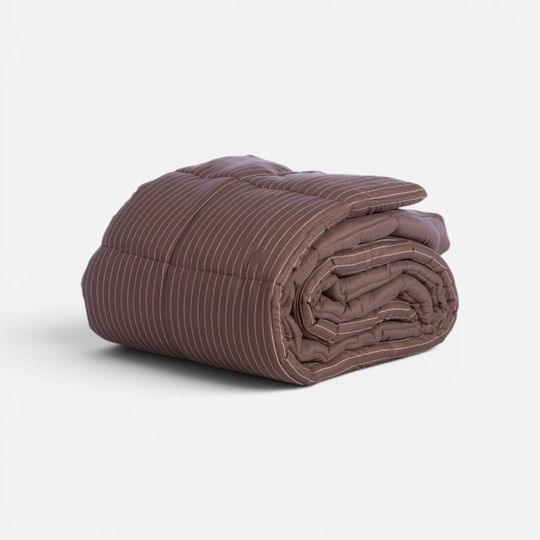 Nef-Nef Homeware Памучна Завивка Еднолицева с Пълнеж Холофайбър 160x220см Chroma Горски Зелен 330 GSM