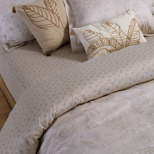 Nef-Nef Homeware Завивка С Двоен Размер С Пълнеж Микрофибър 240x230см. Elinda Екрю