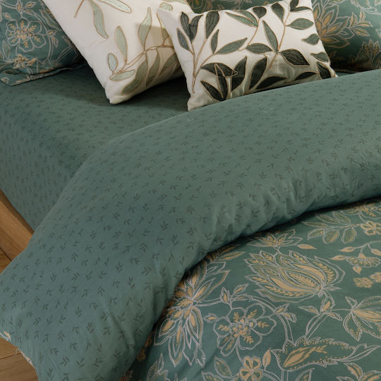 Nef-Nef Homeware Завивка Супер двойно 240x230см. Elinda Зеленa