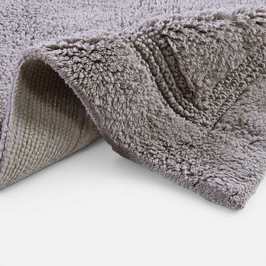 Nef-Nef Homeware Non-Slip Bath Mat Cotton Aegean Mauve 70x120cm