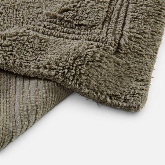 Nef-Nef Homeware Non-Slip Bath Mat Cotton Aegean Ecru 70x120cm