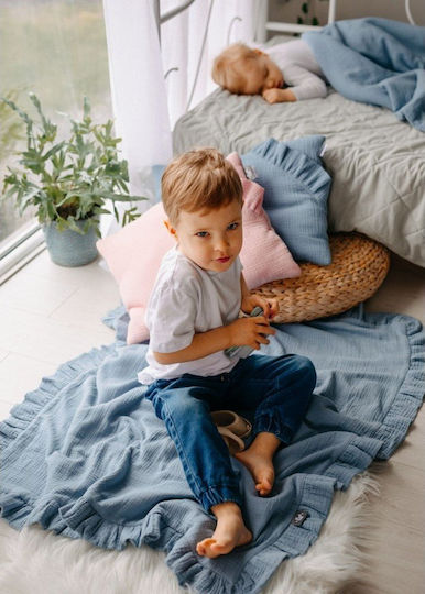 Pulp Pulp Decke Kinderbett Blau 90x120cm
