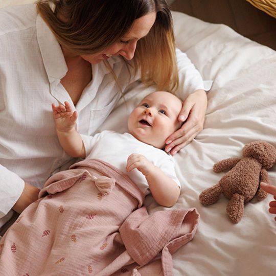 Babyono Одеяло за гушкане и люлка Розово 75x100см