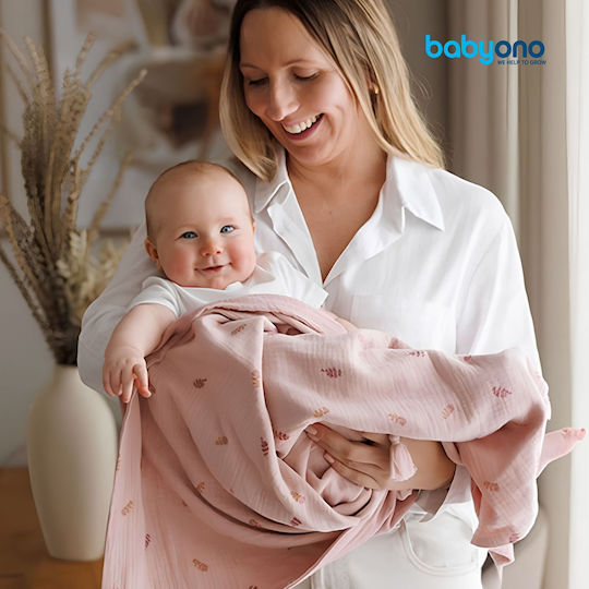 Babyono Одеяло за гушкане и люлка Розово 75x100см