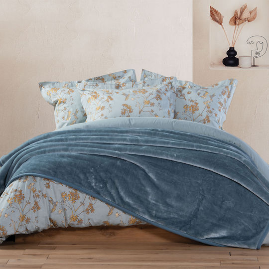 Nef-Nef Homeware Loft Einzeldecke 170x220cm Rauch Blau Nef-Nef Homeware Loft Einzeldecke 170x220cm Rauch Blau