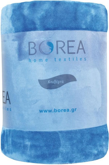 Borea K-4 Κουβέρτα Βελουτέ Υπέρδιπλη 220x240εκ. Άμμου