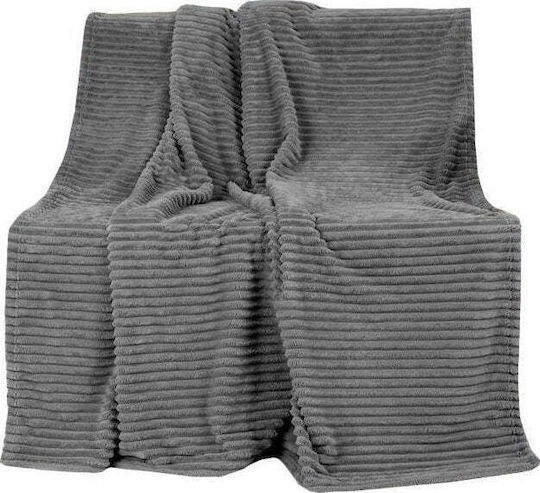 Matex Dune Pelzige Decke Einzeln 150x200cm Grau