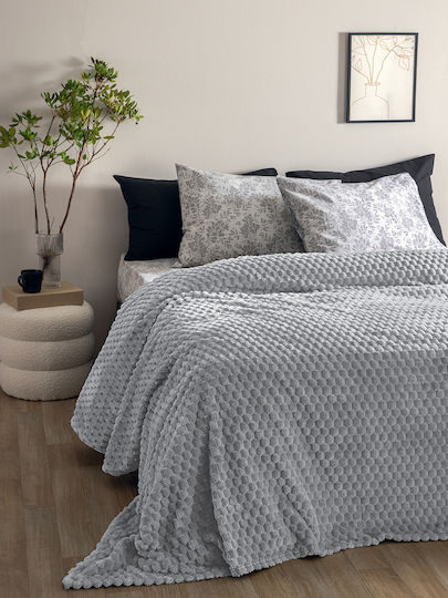 Palamaiki Aster Κουβέρτα Fleece Μονή 160x220εκ. Coal