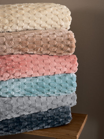 Palamaiki Aster Κουβέρτα Fleece Μονή 160x220εκ. Coal