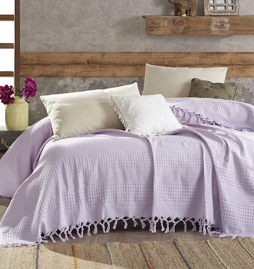 Dimcol Dobby Pique Blanket Double 220x240cm Lilac