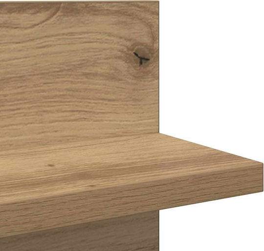 vidaXL Regale An der Wand montiert Badezimmerregal Hölzernes 80x11.5x18cm Braun